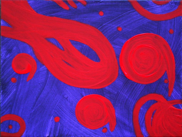 Mox * Turbulenz des Werdens - Acryl auf Leinwand - 30x40cm