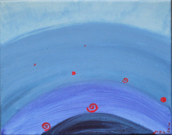 Aufstieg - Acryl auf Leinwand - 24x30 cm - MOX 2010