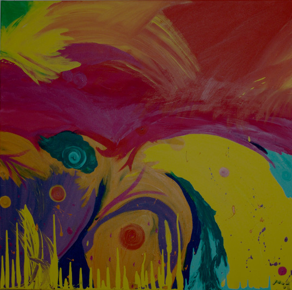 Chaos 3 - Acryl auf Leinwwand - 100x100 cm