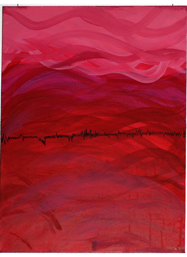 Mox * Klangfarbe rot - Acryl auf Leindwand - 40x70 cm