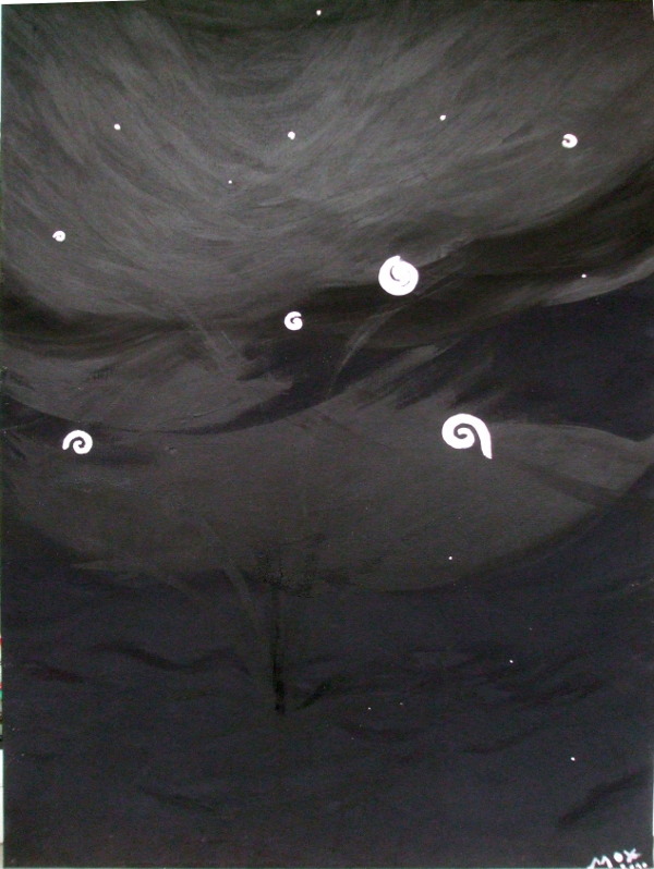 Mox * Sterne - Acryl auf Leinwand - 70x100 cm